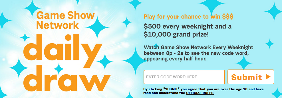 Game Show Network Daily Draw Sweepstakes